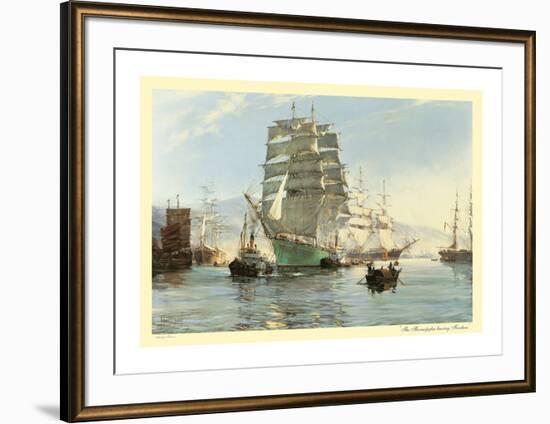 The 'Thermopylae' Leaving Foochow-Montague Dawson-Framed Premium Giclee Print