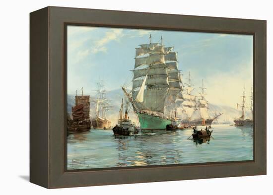 The Thermopylae Leaving Foochow-Montague Dawson-Framed Stretched Canvas