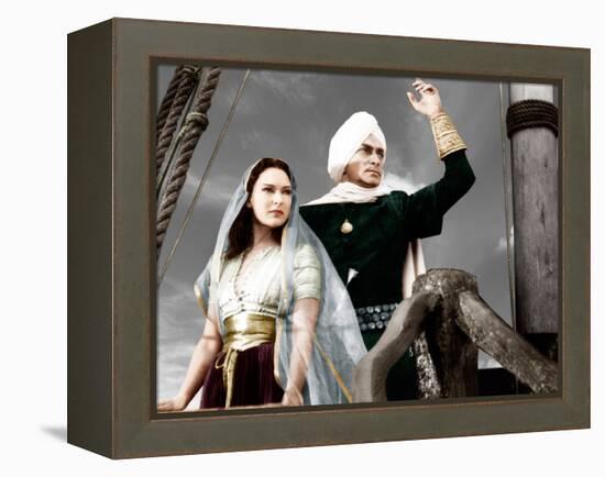 THE THIEF OF BAGDAD, from left: June Duprez, Conrad Veidt, 1940-null-Framed Stretched Canvas