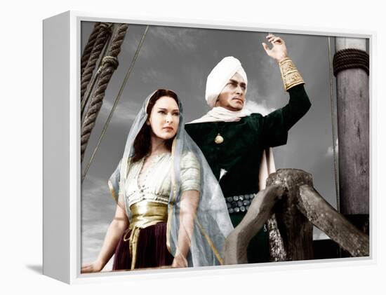 THE THIEF OF BAGDAD, from left: June Duprez, Conrad Veidt, 1940-null-Framed Stretched Canvas