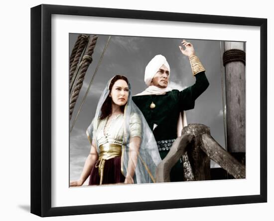 THE THIEF OF BAGDAD, from left: June Duprez, Conrad Veidt, 1940-null-Framed Photo