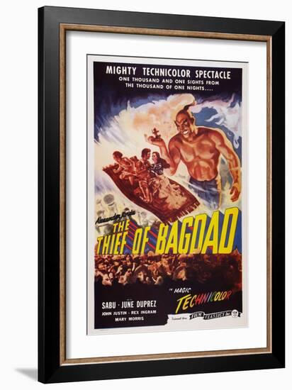 The Thief of Bagdad, Top from Left: Sabu, John Justin, June Duprez, Rex Ingram, 1940-null-Framed Art Print