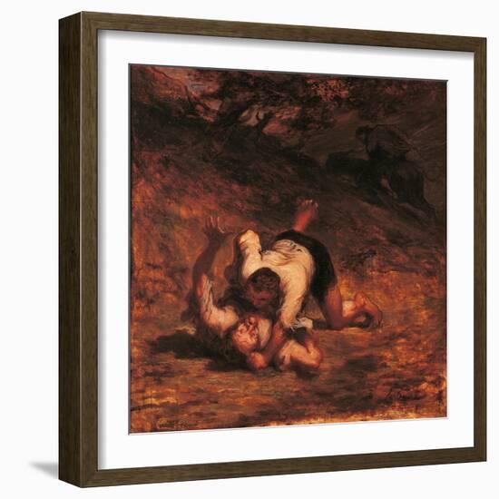 The Thieves and the Donkey-Honoré Daumier-Framed Giclee Print