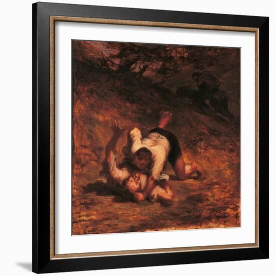 The Thieves and the Donkey-Honoré Daumier-Framed Giclee Print