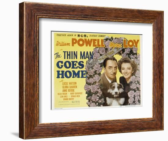 The Thin Man Goes Home, William Powell, Asta the Dog, Myrna Loy, 1944-null-Framed Premium Giclee Print