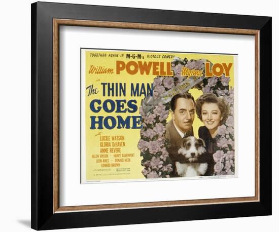 The Thin Man Goes Home, William Powell, Asta the Dog, Myrna Loy, 1944-null-Framed Premium Giclee Print