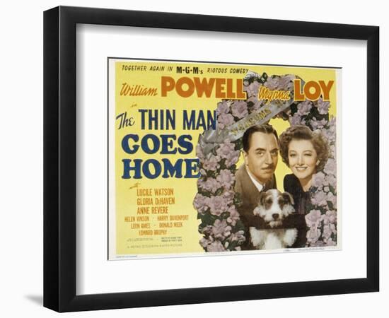 The Thin Man Goes Home, William Powell, Asta the Dog, Myrna Loy, 1944-null-Framed Premium Giclee Print