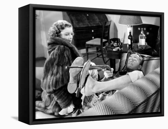 The Thin Man, Myrna Loy, William Powell, 1934-null-Framed Stretched Canvas