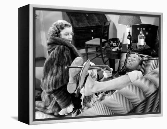 The Thin Man, Myrna Loy, William Powell, 1934-null-Framed Stretched Canvas