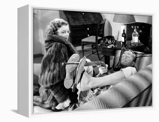 The Thin Man, Myrna Loy, William Powell, 1934-null-Framed Stretched Canvas