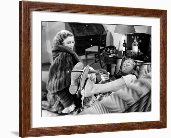 The Thin Man, Myrna Loy, William Powell, 1934-null-Framed Photo