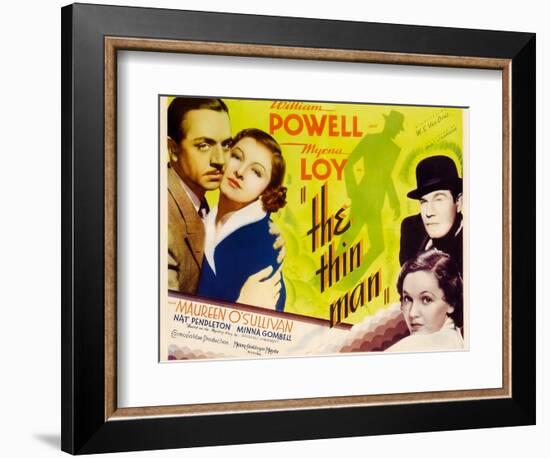 The Thin Man, William Powell, Myrna Loy, 1934-null-Framed Art Print