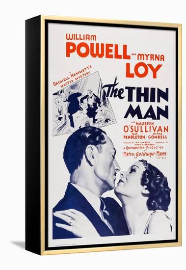 The Thin Man, William Powell, Myrna Loy, 1934-null-Framed Stretched Canvas