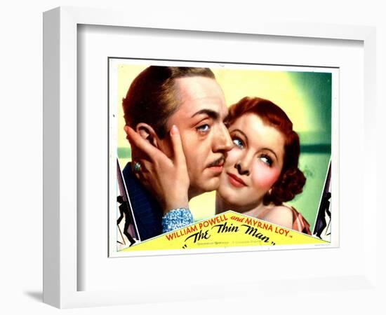 The Thin Man, William Powell, Myrna Loy, 1934-null-Framed Premium Giclee Print