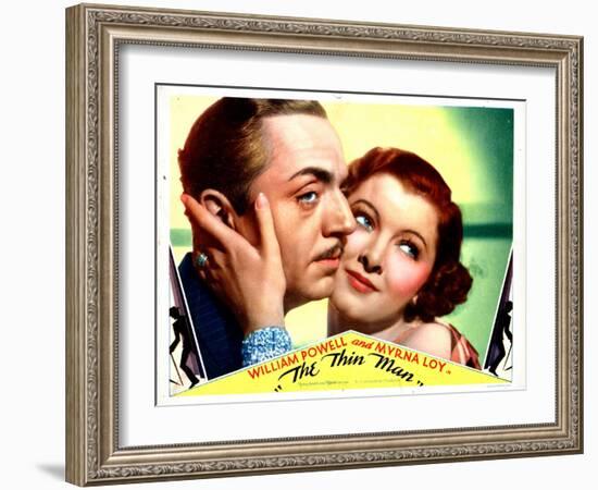 The Thin Man, William Powell, Myrna Loy, 1934-null-Framed Art Print