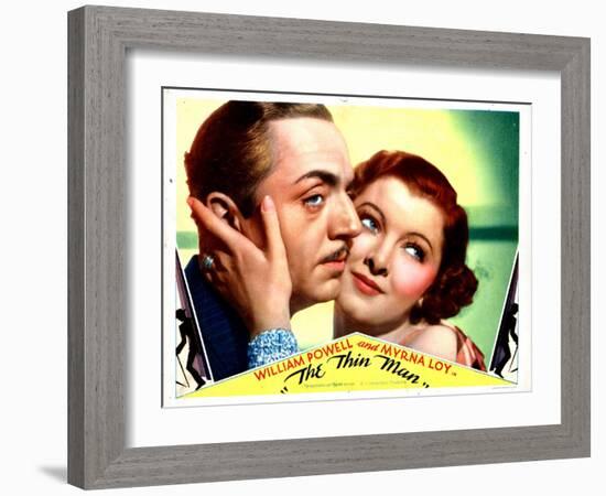 The Thin Man, William Powell, Myrna Loy, 1934-null-Framed Art Print