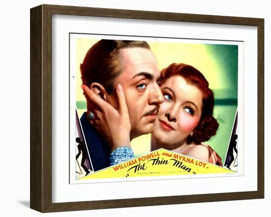 The Thin Man, William Powell, Myrna Loy, 1934-null-Framed Art Print