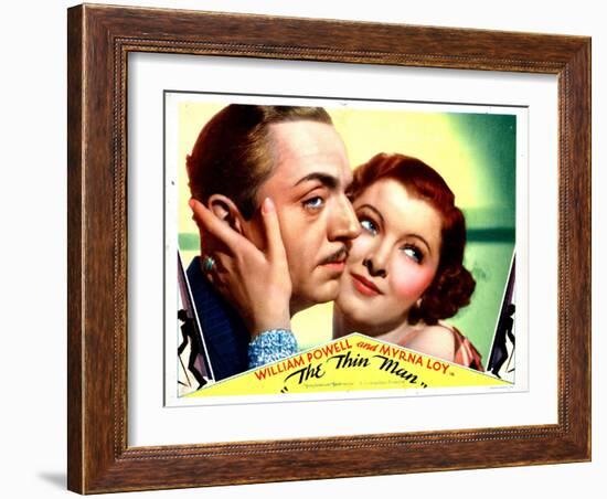 The Thin Man, William Powell, Myrna Loy, 1934-null-Framed Art Print