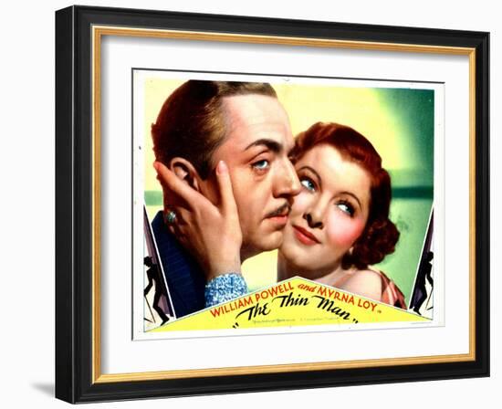 The Thin Man, William Powell, Myrna Loy, 1934-null-Framed Art Print