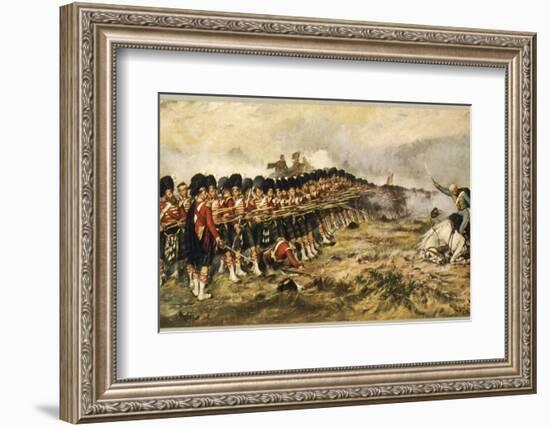 The "Thin Red Line" of the 93rd Highlanders Repel the Russian Cavalry-null-Framed Photographic Print