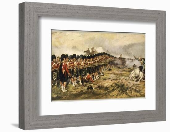 The "Thin Red Line" of the 93rd Highlanders Repel the Russian Cavalry-null-Framed Photographic Print