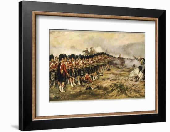 The "Thin Red Line" of the 93rd Highlanders Repel the Russian Cavalry-null-Framed Photographic Print