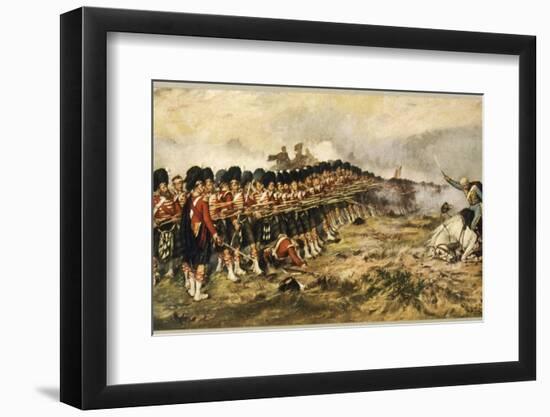 The "Thin Red Line" of the 93rd Highlanders Repel the Russian Cavalry-null-Framed Photographic Print