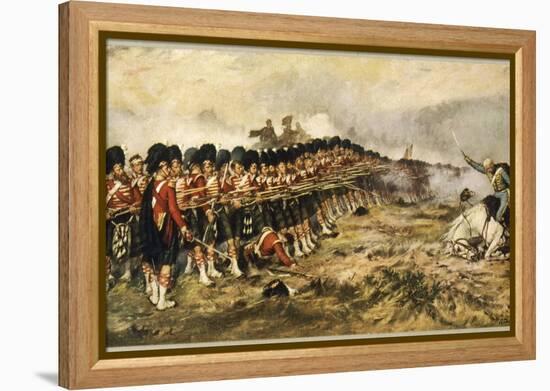 The "Thin Red Line" of the 93rd Highlanders Repel the Russian Cavalry-null-Framed Premier Image Canvas