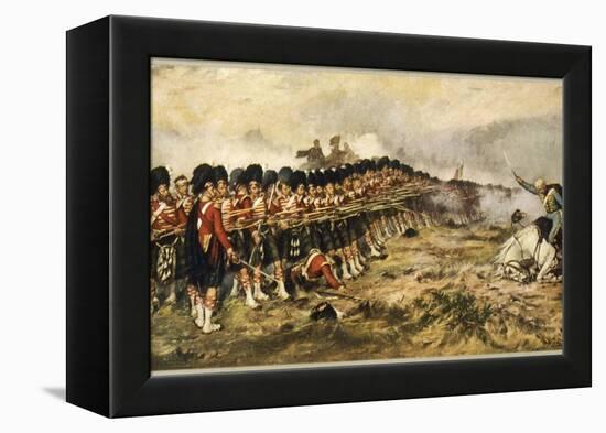 The "Thin Red Line" of the 93rd Highlanders Repel the Russian Cavalry-null-Framed Premier Image Canvas