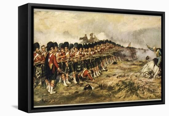 The "Thin Red Line" of the 93rd Highlanders Repel the Russian Cavalry-null-Framed Premier Image Canvas