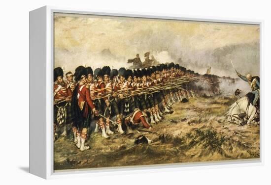The "Thin Red Line" of the 93rd Highlanders Repel the Russian Cavalry-null-Framed Premier Image Canvas
