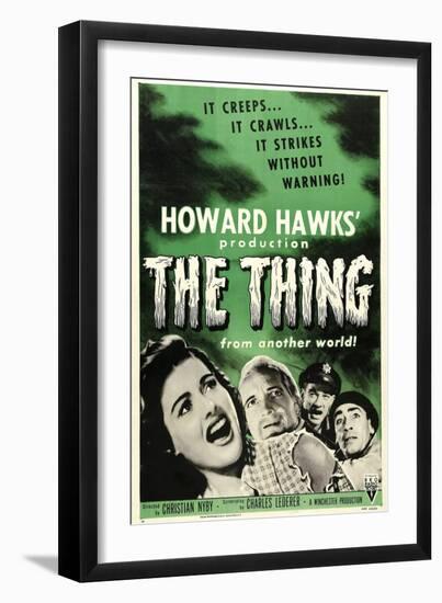 The Thing From Another World, From Left: Margaret Sheridan, Kenneth Tobey, 1951-null-Framed Art Print