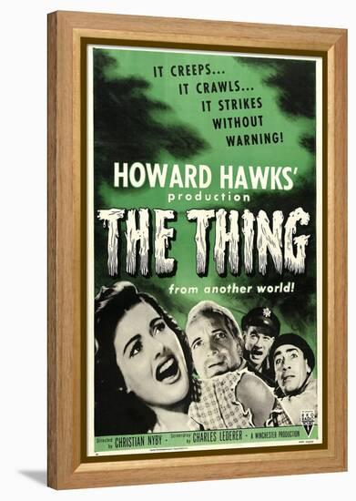 The Thing From Another World, From Left: Margaret Sheridan, Kenneth Tobey, 1951-null-Framed Stretched Canvas