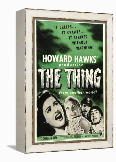 The Thing From Another World, From Left: Margaret Sheridan, Kenneth Tobey, 1951-null-Framed Stretched Canvas