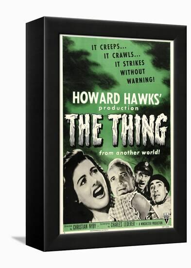 The Thing From Another World, From Left: Margaret Sheridan, Kenneth Tobey, 1951-null-Framed Stretched Canvas