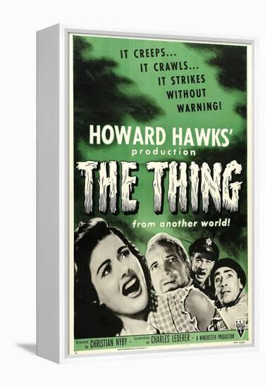 The Thing From Another World, From Left: Margaret Sheridan, Kenneth Tobey, 1951-null-Framed Stretched Canvas