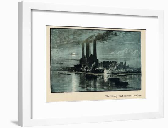 The Thing That Moves London, from 'The New Lights O' London', Published 1926-Donald Maxwell-Framed Giclee Print