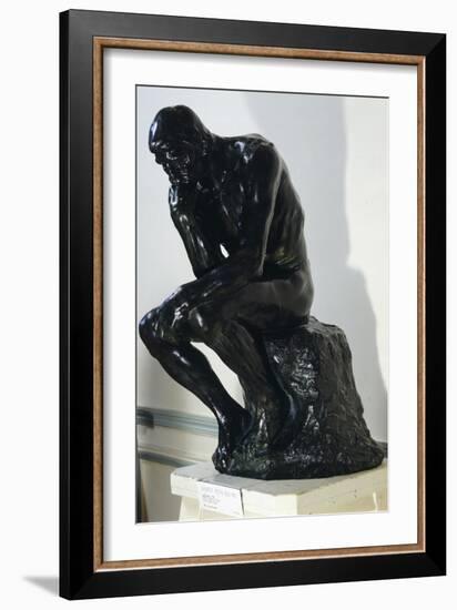 The Thinker, 1880-Auguste Rodin-Framed Giclee Print