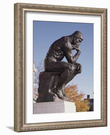 The Thinker, 1904 (Bronze)-Auguste Rodin-Framed Giclee Print