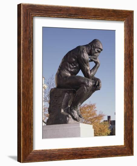 The Thinker, 1904 (Bronze)-Auguste Rodin-Framed Giclee Print
