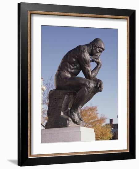 The Thinker, 1904 (Bronze)-Auguste Rodin-Framed Giclee Print