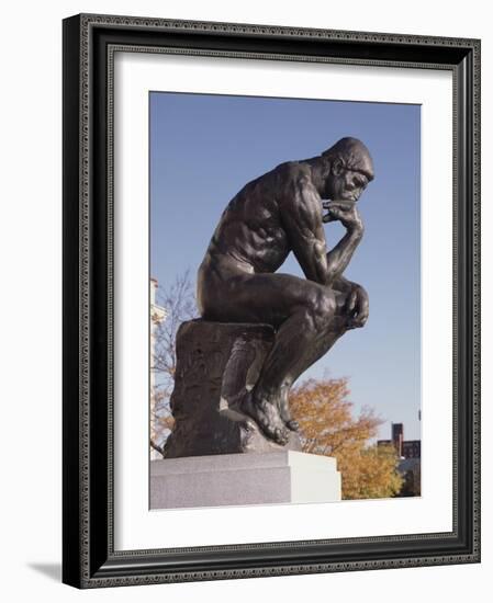 The Thinker, 1904 (Bronze)-Auguste Rodin-Framed Giclee Print