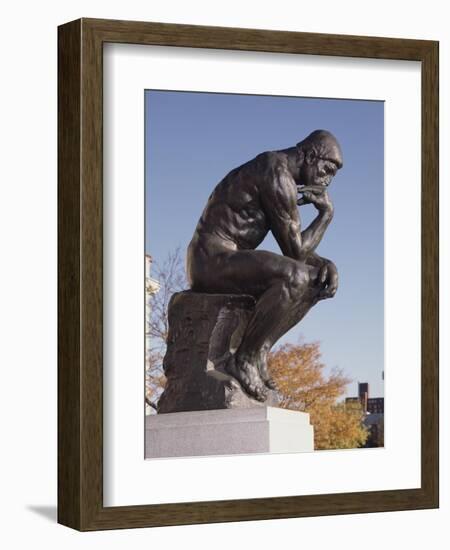 The Thinker, 1904 (Bronze)-Auguste Rodin-Framed Giclee Print