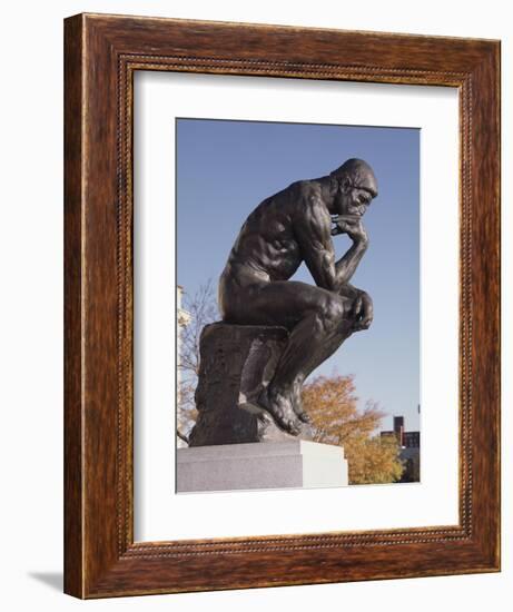 The Thinker, 1904 (Bronze)-Auguste Rodin-Framed Giclee Print