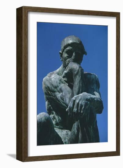 The Thinker (Bronze)-Auguste Rodin-Framed Giclee Print