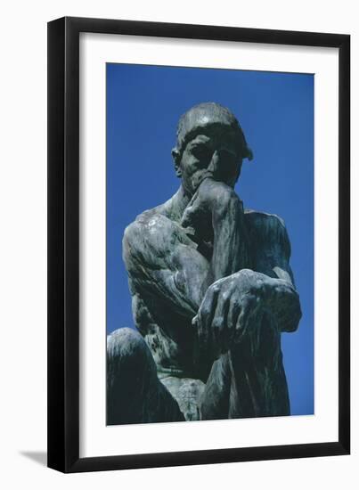 The Thinker (Bronze)-Auguste Rodin-Framed Giclee Print