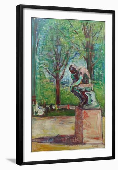 The Thinker by Rodin, 1907-Edvard Munch-Framed Giclee Print