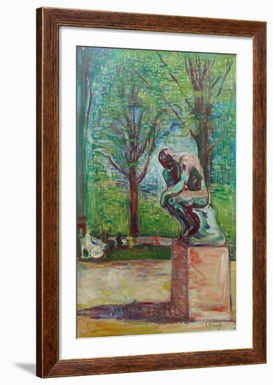 The Thinker by Rodin, 1907-Edvard Munch-Framed Giclee Print