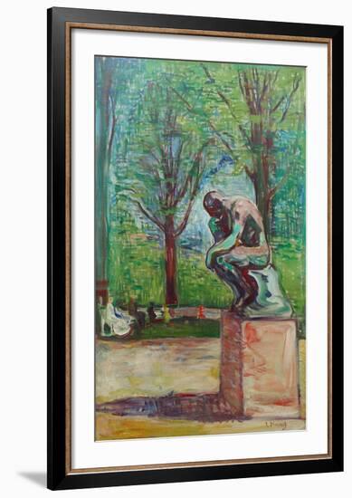 The Thinker by Rodin, 1907-Edvard Munch-Framed Giclee Print