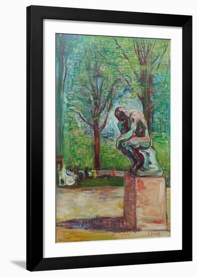 The Thinker by Rodin, 1907-Edvard Munch-Framed Giclee Print